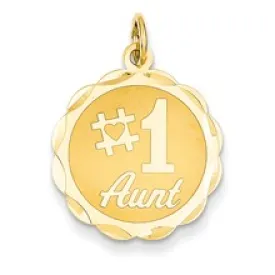 #1 Aunt Charm in 14k Gold