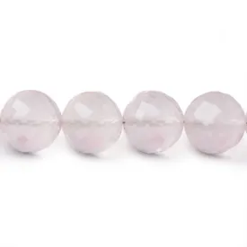 10-12mm Rose Quartz faceted round beads 16 inch 38 pieces AAA