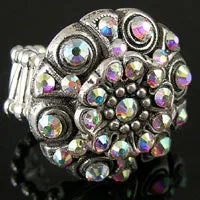 1.15" Renaissance Swarovski Crystal Stretch Ring