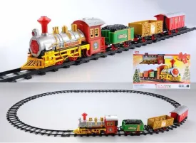 12-Piece Battery Operated Lighted & Animated Christmas Express Train Set with Sound