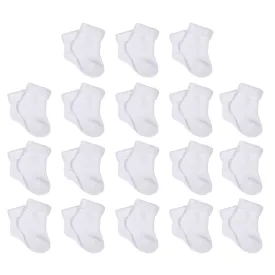 18-Pack Baby Neutral White Wiggle Proof® Socks