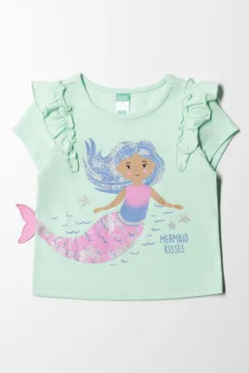 3D Novelty T-Shirt Mermaid Green