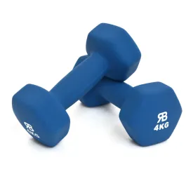 4KG PAIR NEOPRENE HEX DUMBELL SET