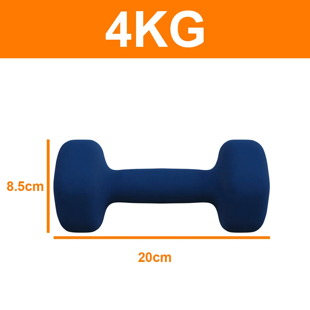 4KG PAIR NEOPRENE HEX DUMBELL SET