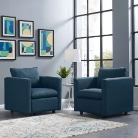 Activate Upholstered Fabric Armchair Set of 2 by Modway