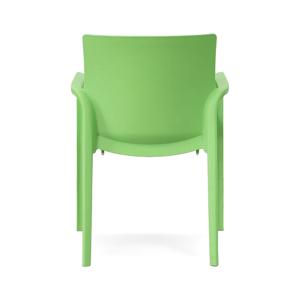 ALISSA STACKABLE ARM CHAIR, GREEN