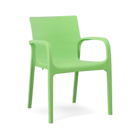 ALISSA STACKABLE ARM CHAIR, GREEN