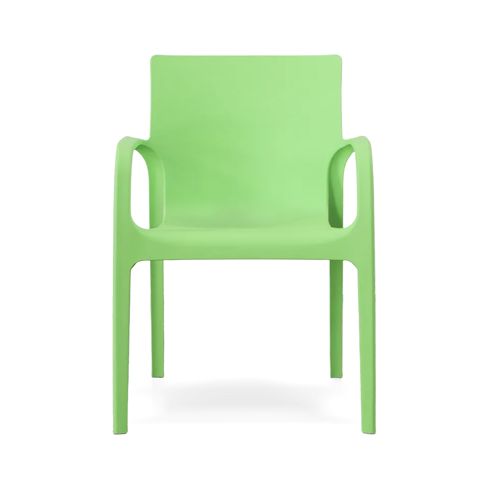 ALISSA STACKABLE ARM CHAIR, GREEN