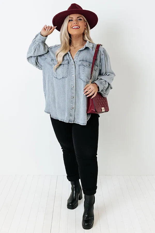 Always Down To Chill Chambray Top Curves