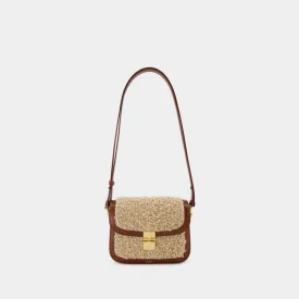 A.P.C. Elegant Mini Calfskin Crossbody in Brown