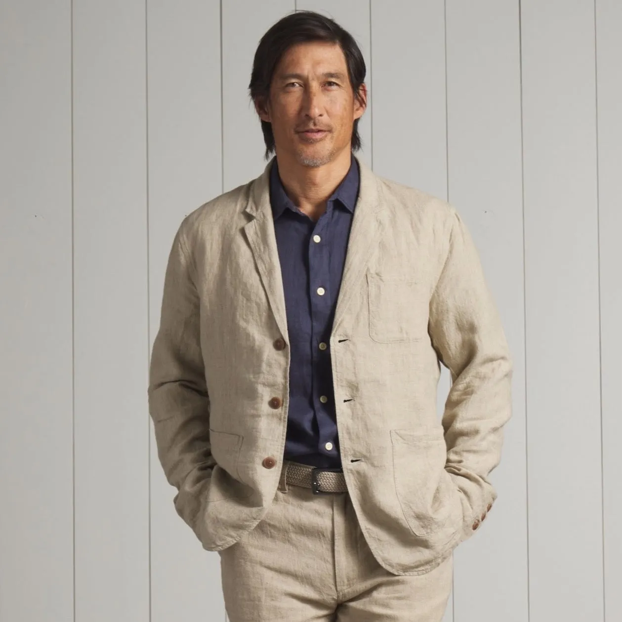 Aventura Washed Linen Blazer - Safari