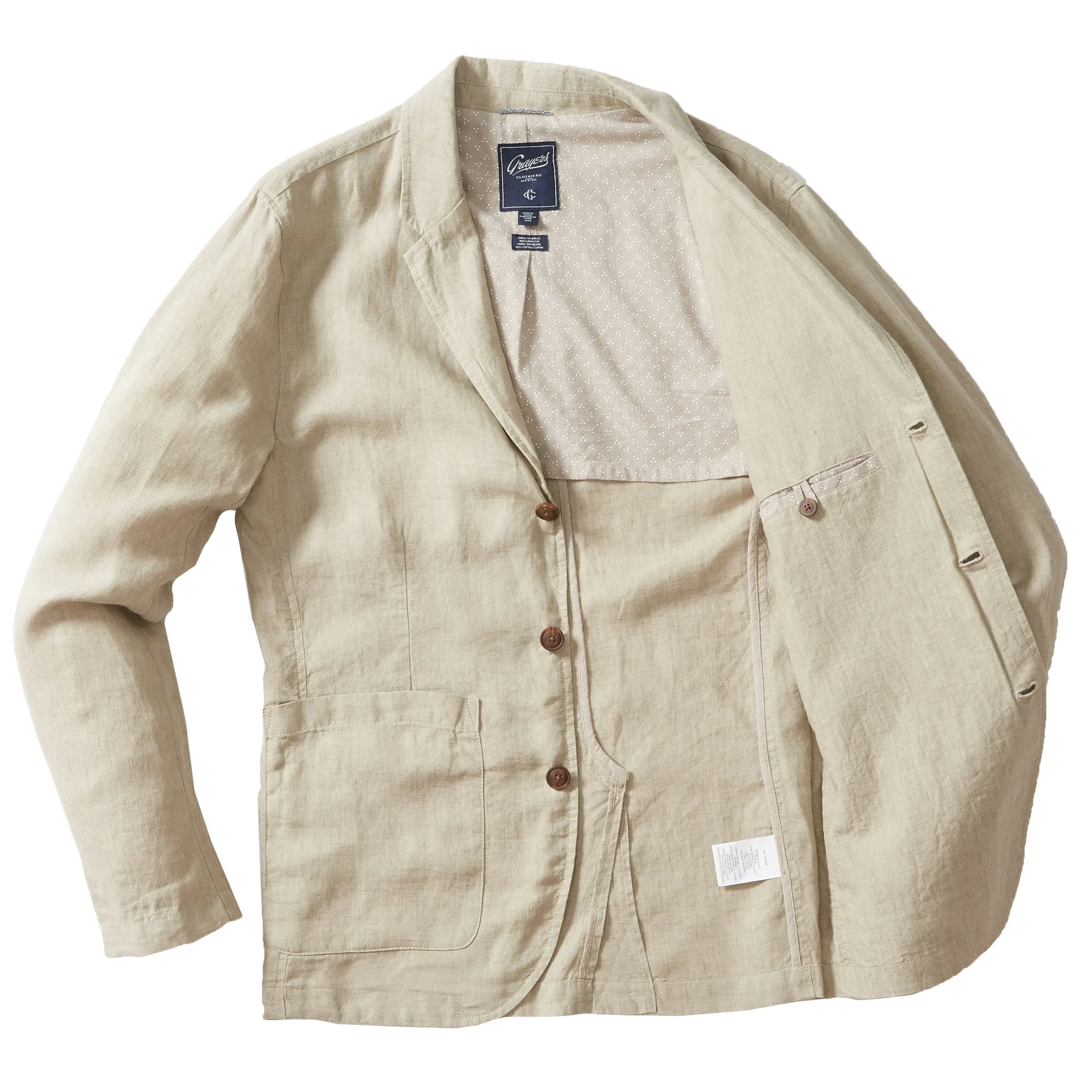 Aventura Washed Linen Blazer - Safari