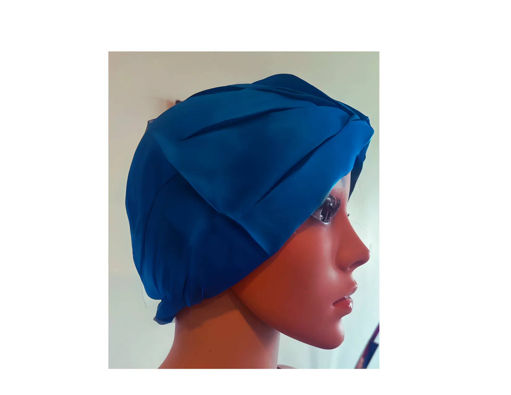 Azure Square Silk Night Cap/Bonnet