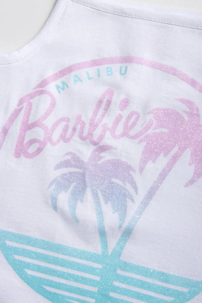 Barbie 2 Pack T-Shirts White & Aqua