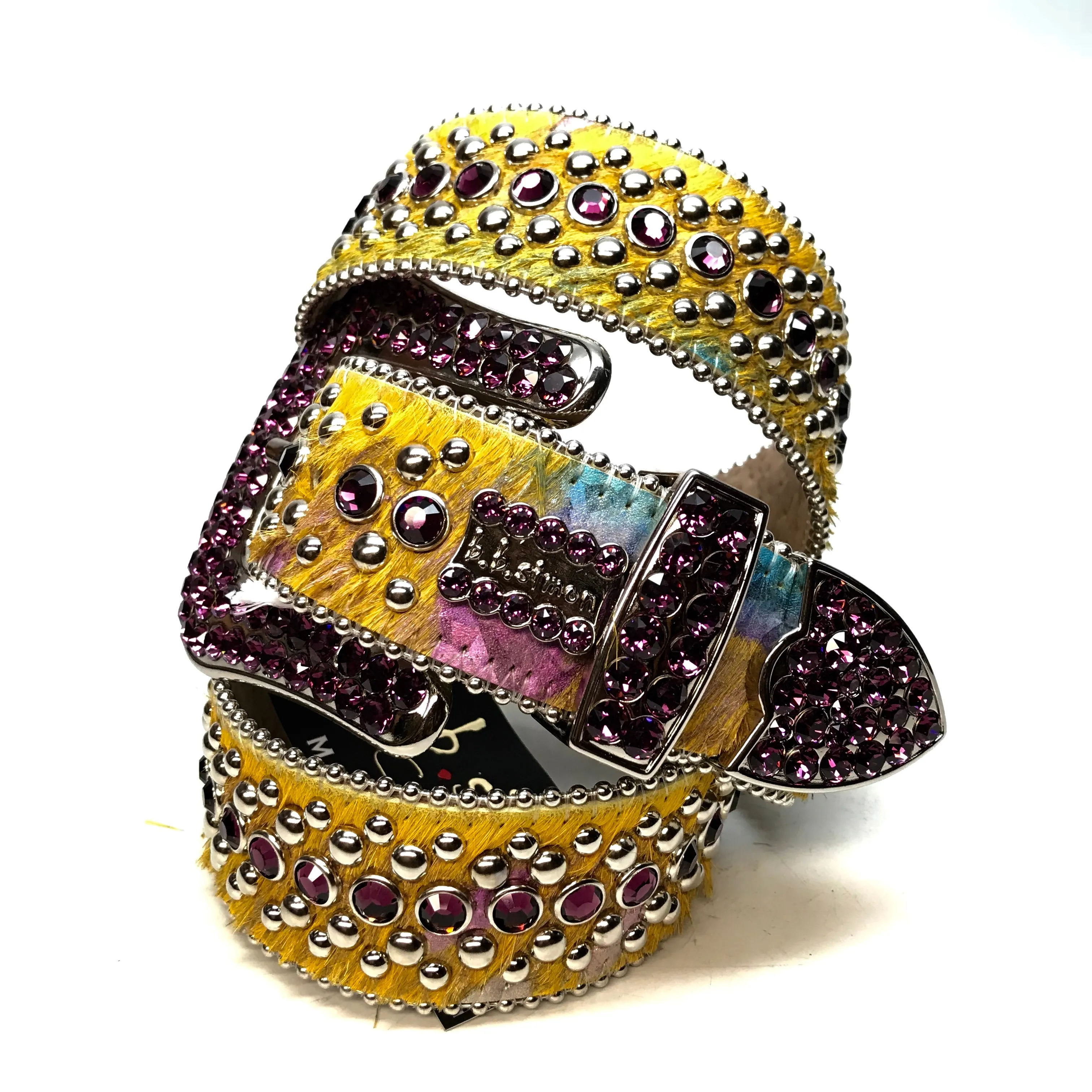 b.b. Simon Fully Loaded Yellow Pony Crystal Belt