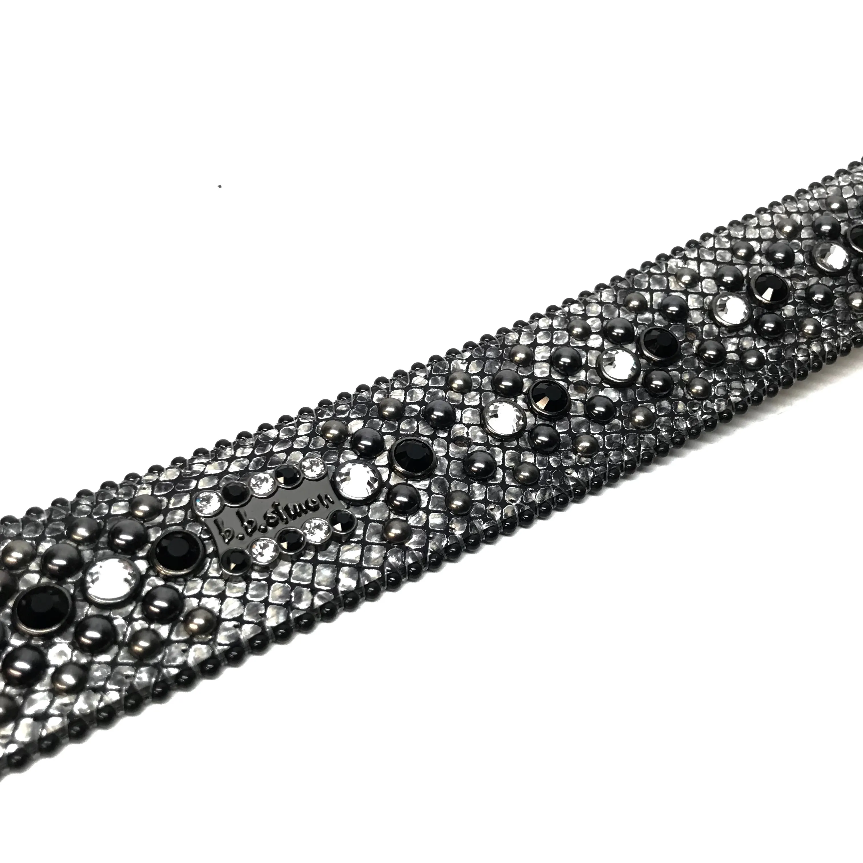 b.b. Simon Silver '8 Ball' Crystal Belt