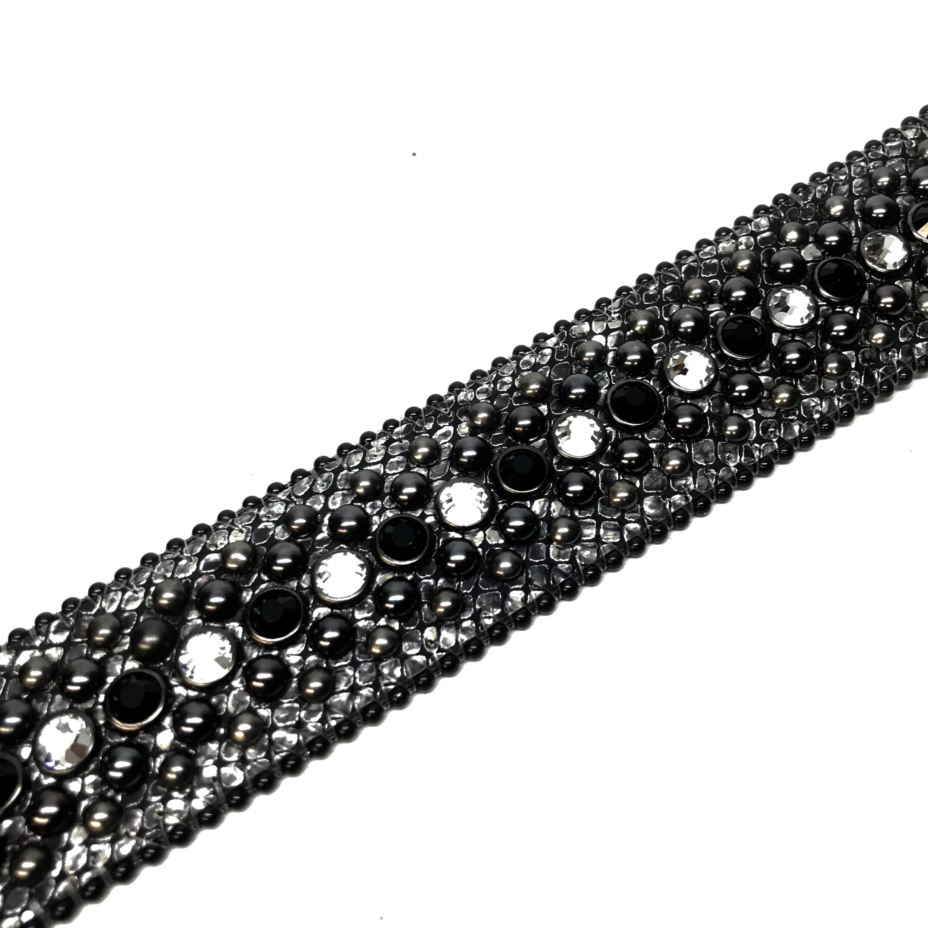 b.b. Simon Silver '8 Ball' Crystal Belt