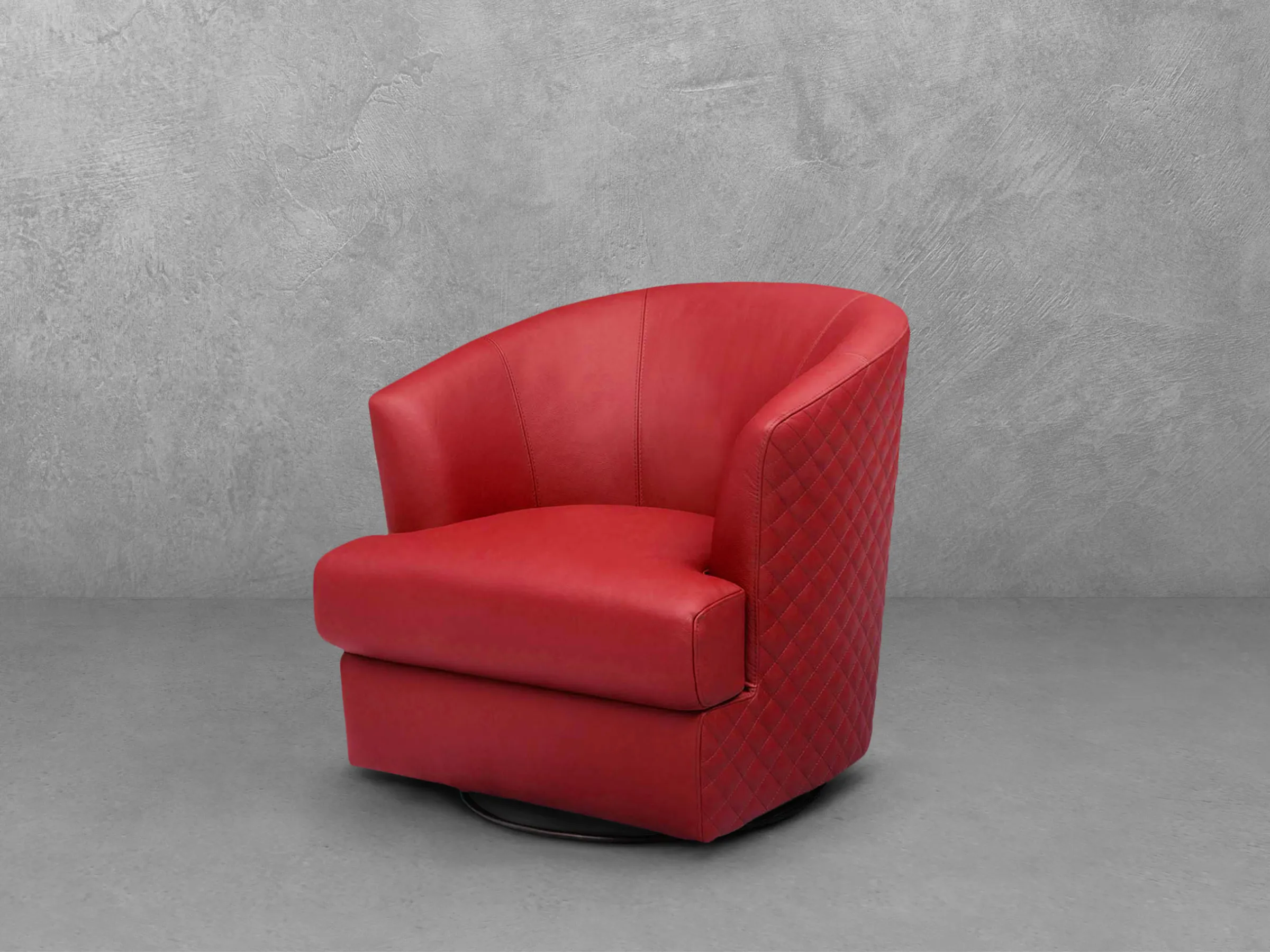 Belfield 100% Top Grain Leather Swivel Chair