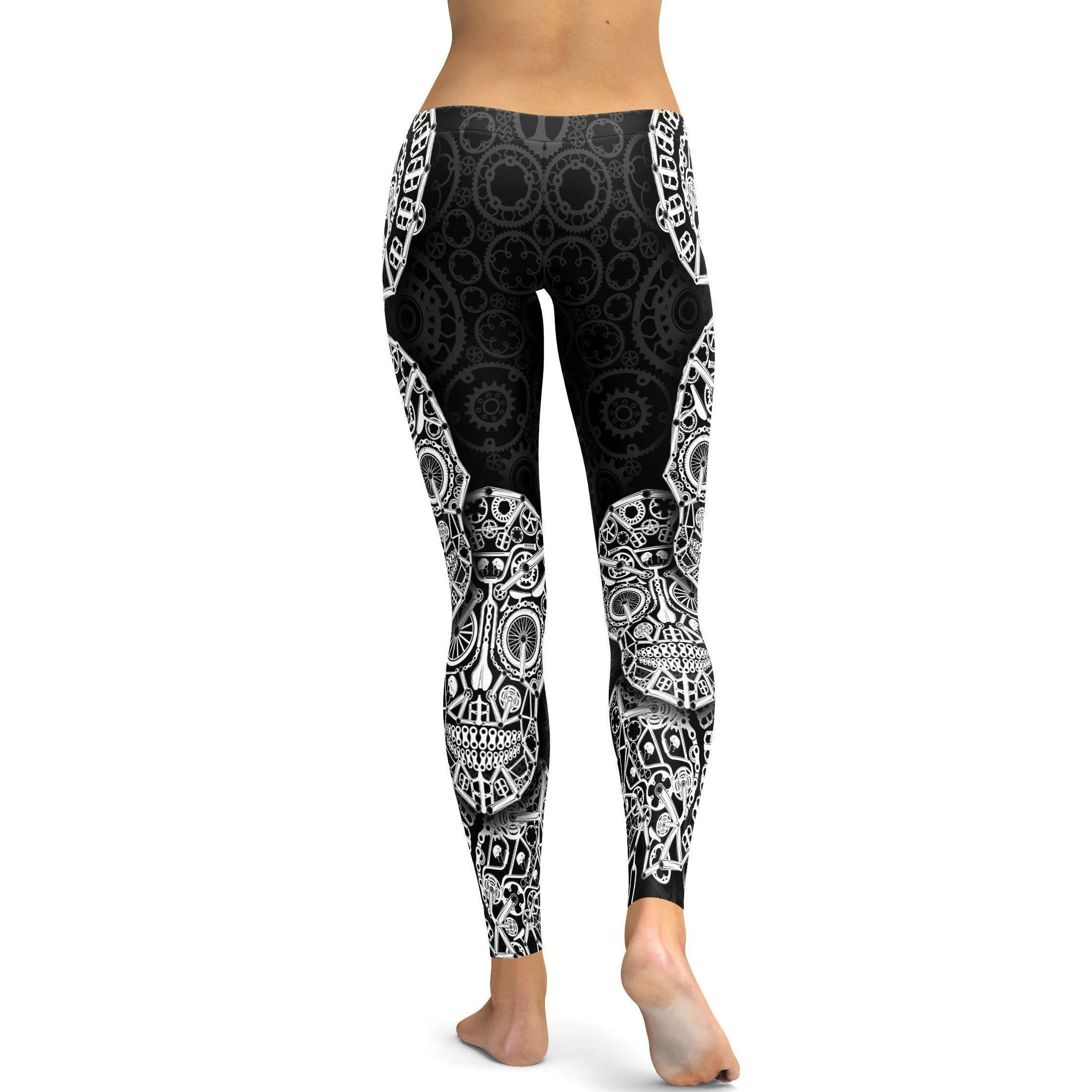 Bicycle Skull Leggings