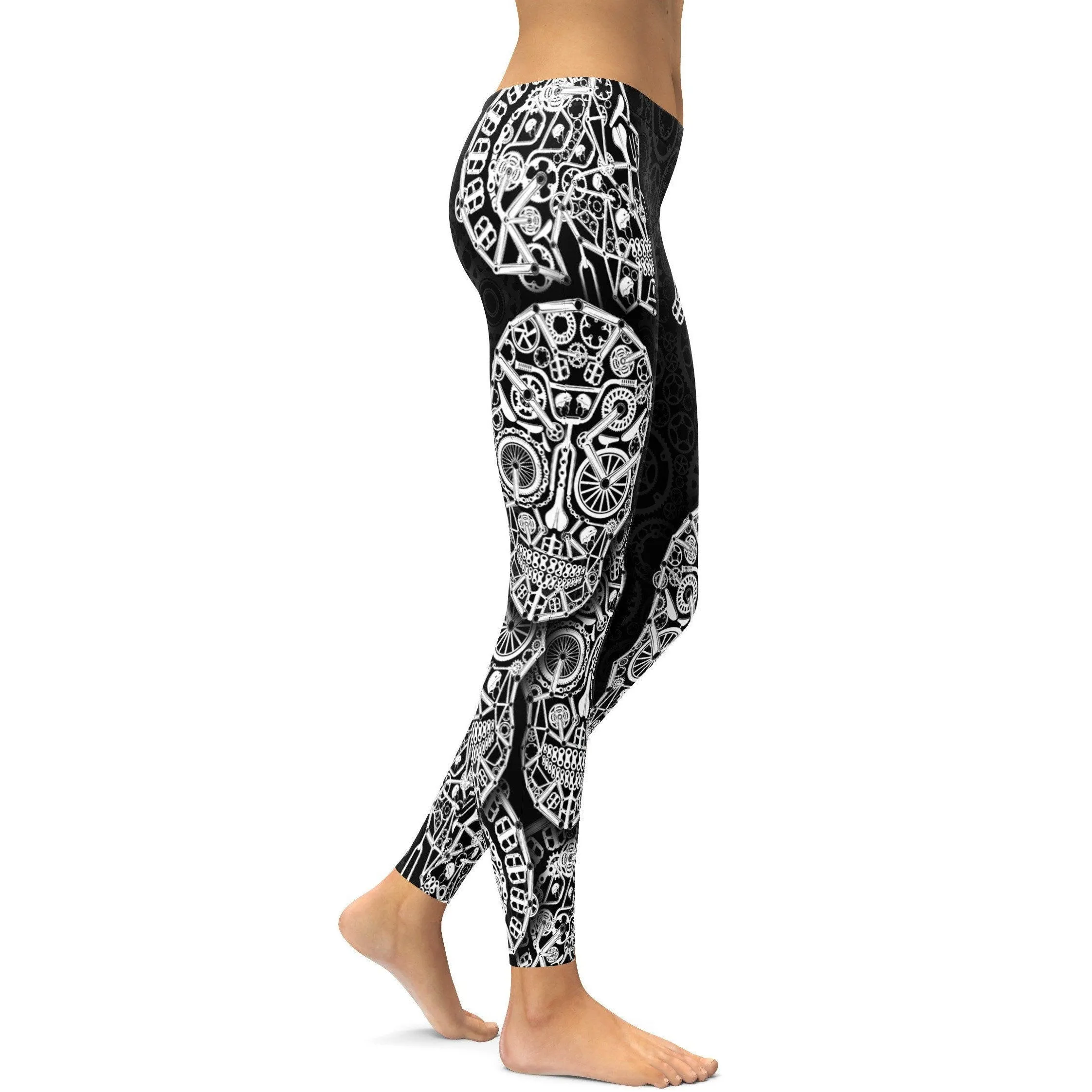 Bicycle Skull Leggings