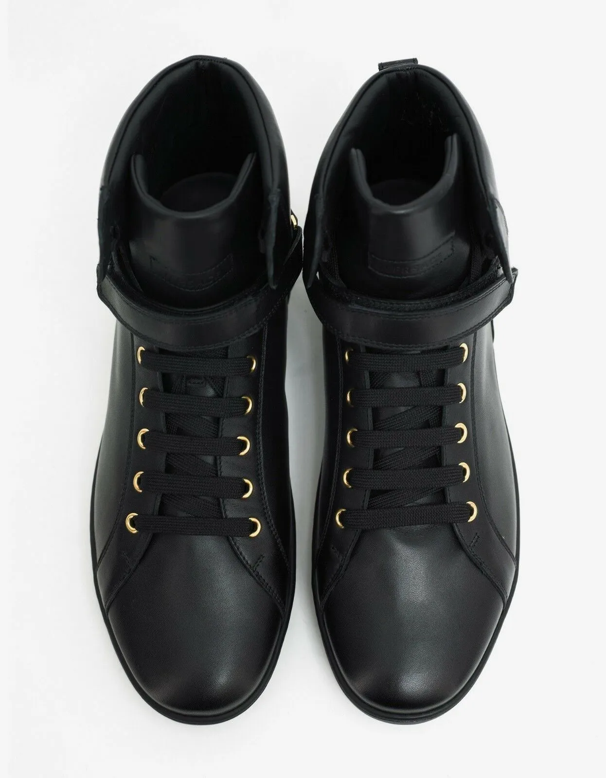 Black Medusa Strap High Top Trainers