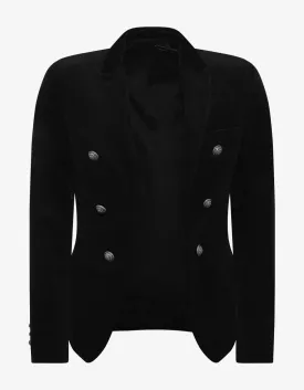 Black Velvet 6 Button Blazer