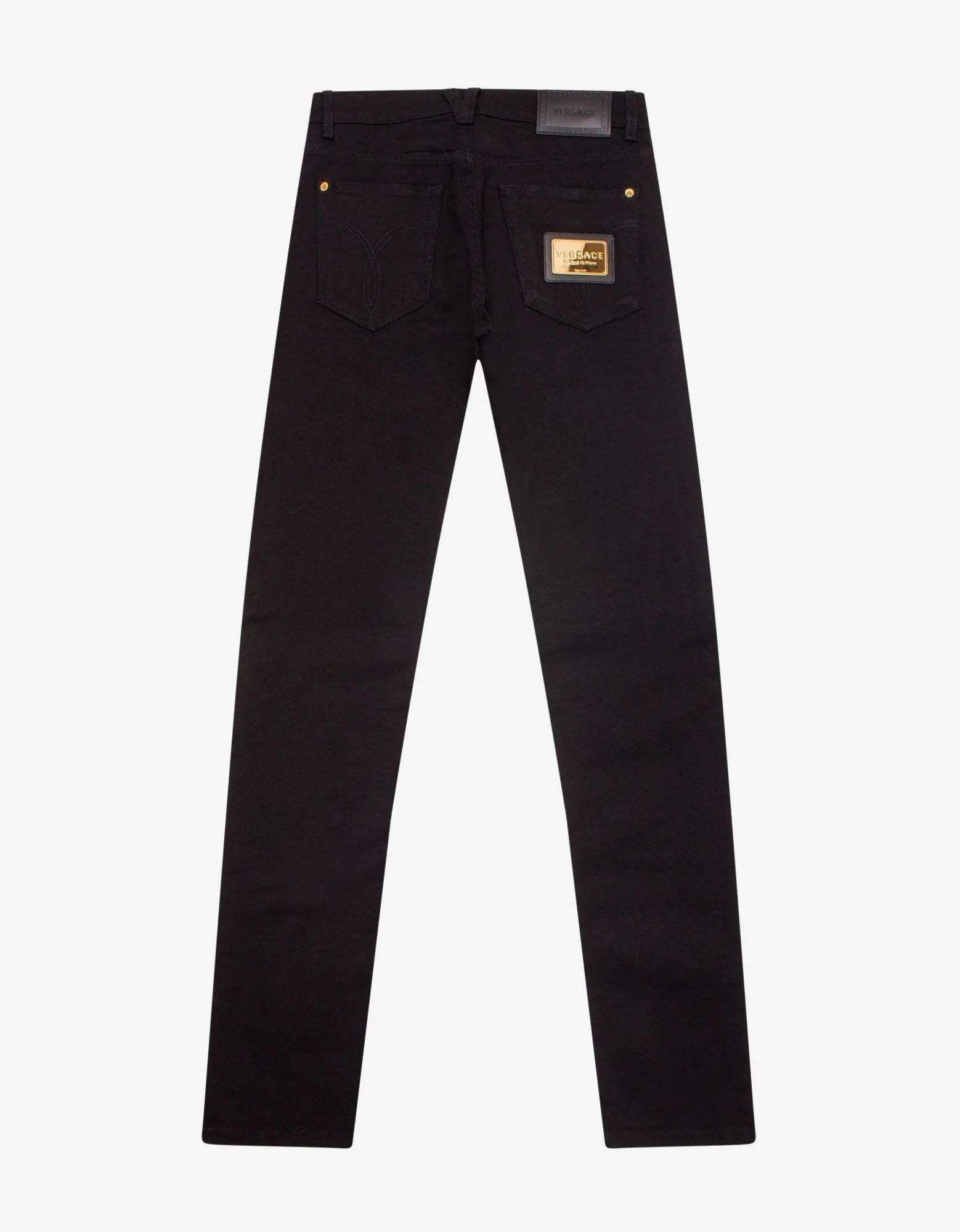 Black Via Gesù Plaque Jeans