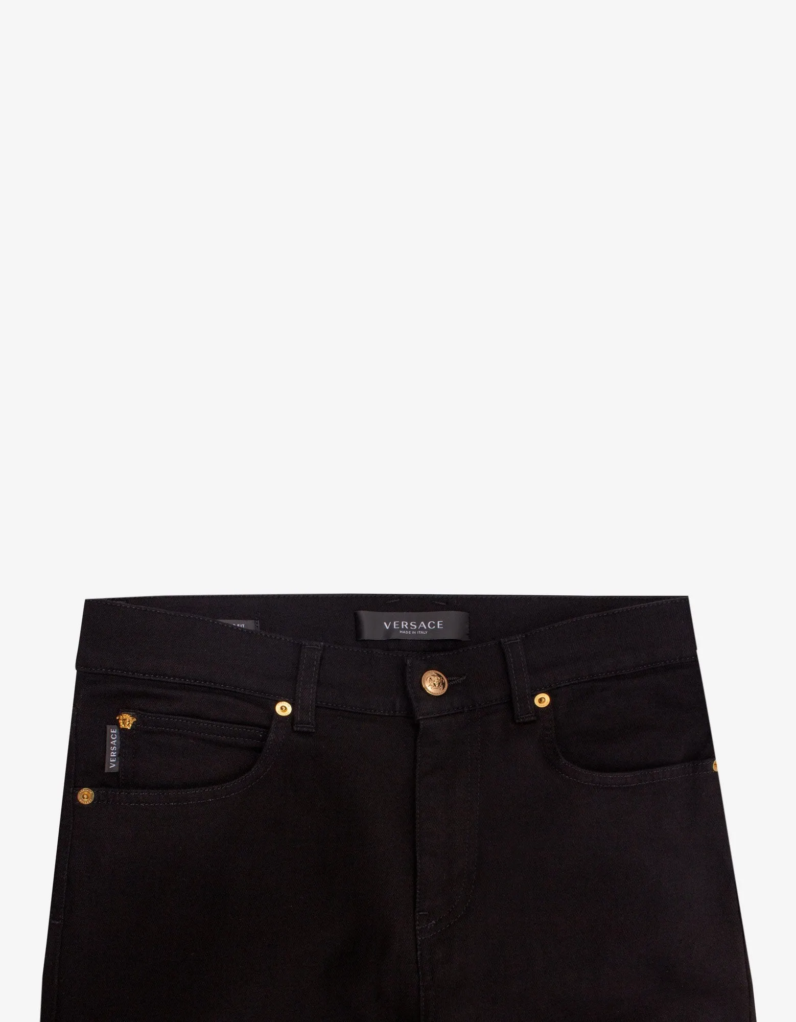 Black Via Gesù Plaque Jeans