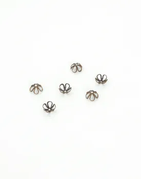 Blossom Bead Cap, 6mm, (6pcs)