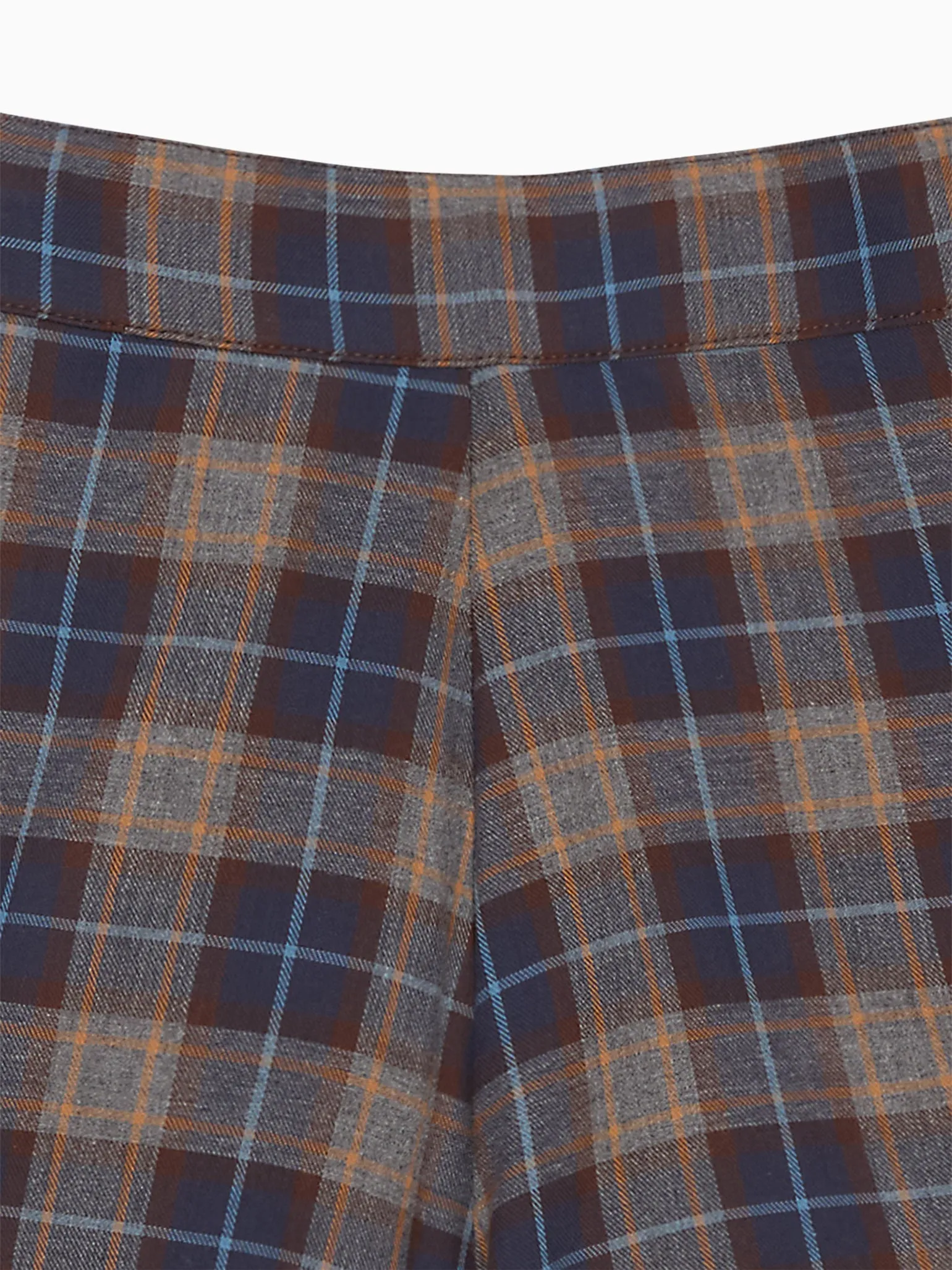 Blue Check Carmin Girl Trousers