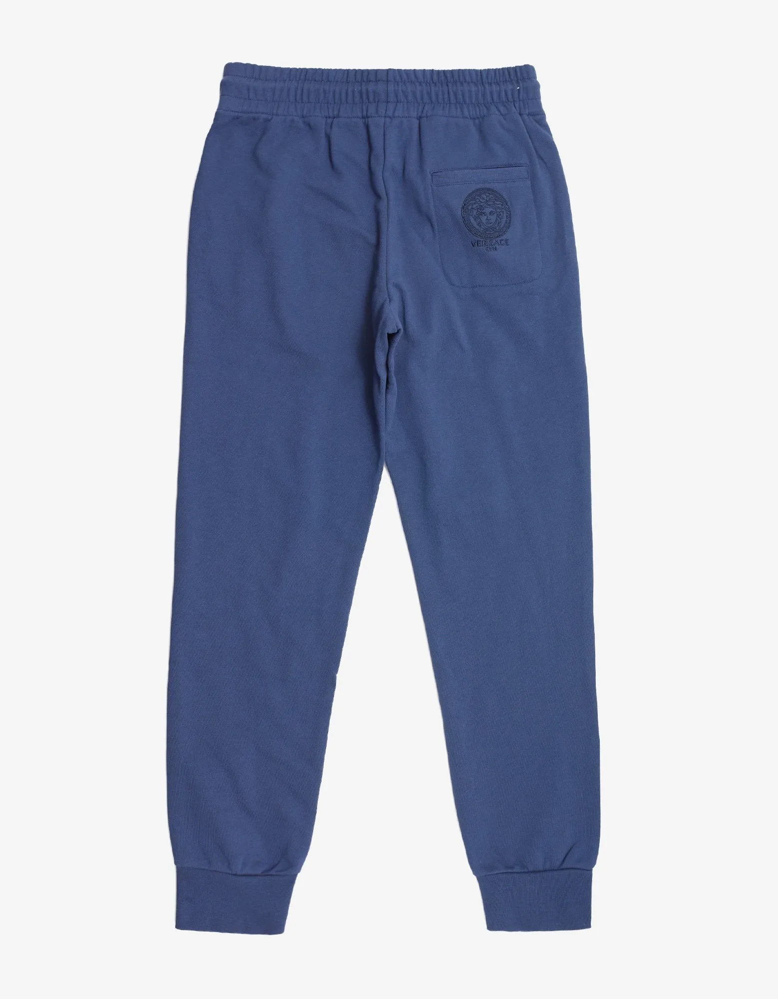 Blue Medusa Embroidery Sweat Pants