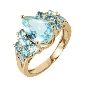 Blue Topaz Waters Ring