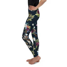 Boho Dreamcatcher and Flowers Youth Leggings