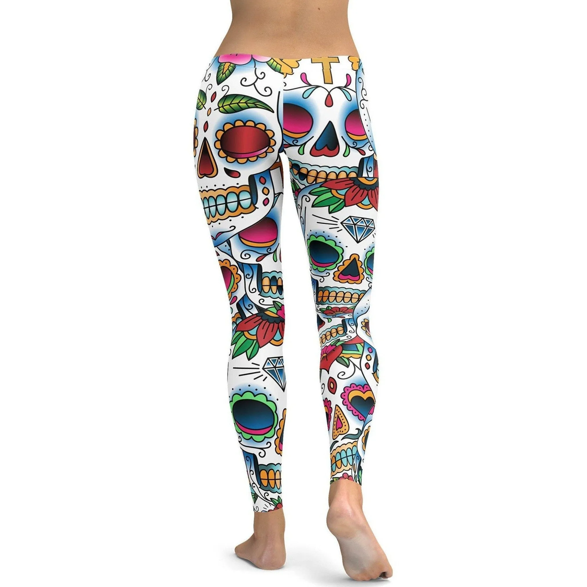 Colorful Dead - Sugar Skull Leggings