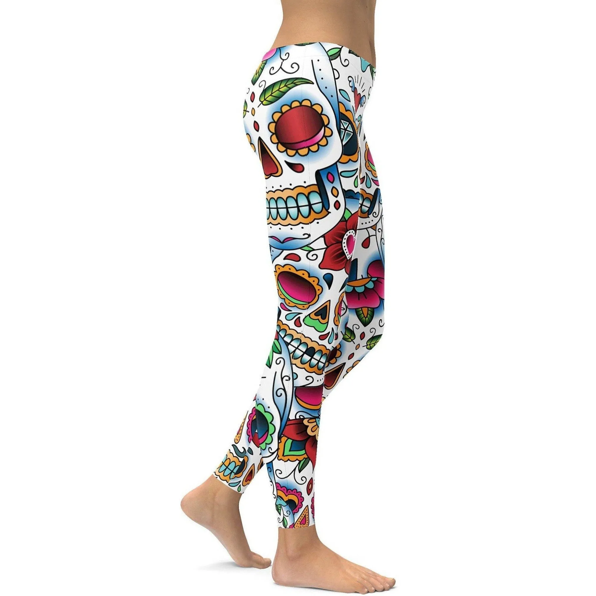 Colorful Dead - Sugar Skull Leggings