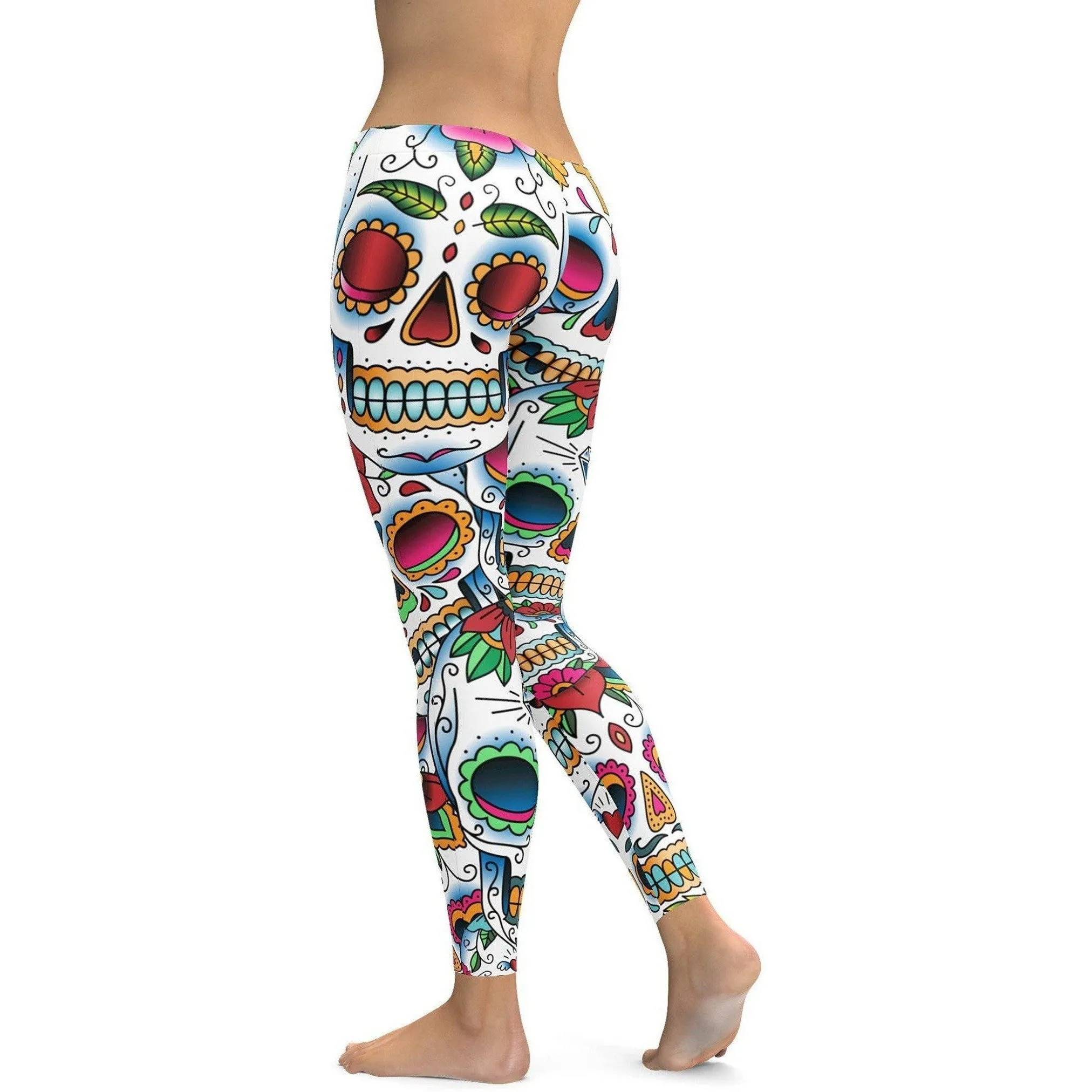 Colorful Dead - Sugar Skull Leggings