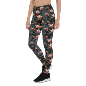 Colorful Roses and Thorns Leggings