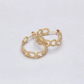 Crown Hoop Earrings