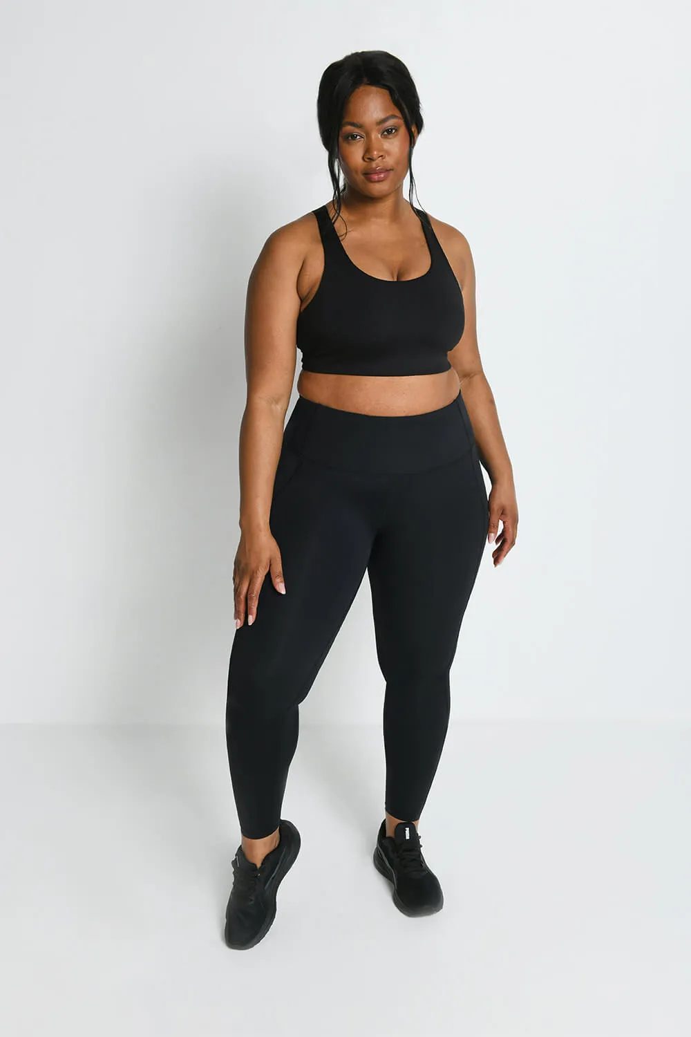 Curve Energise Full Length Sports Leggings - Midnight Black