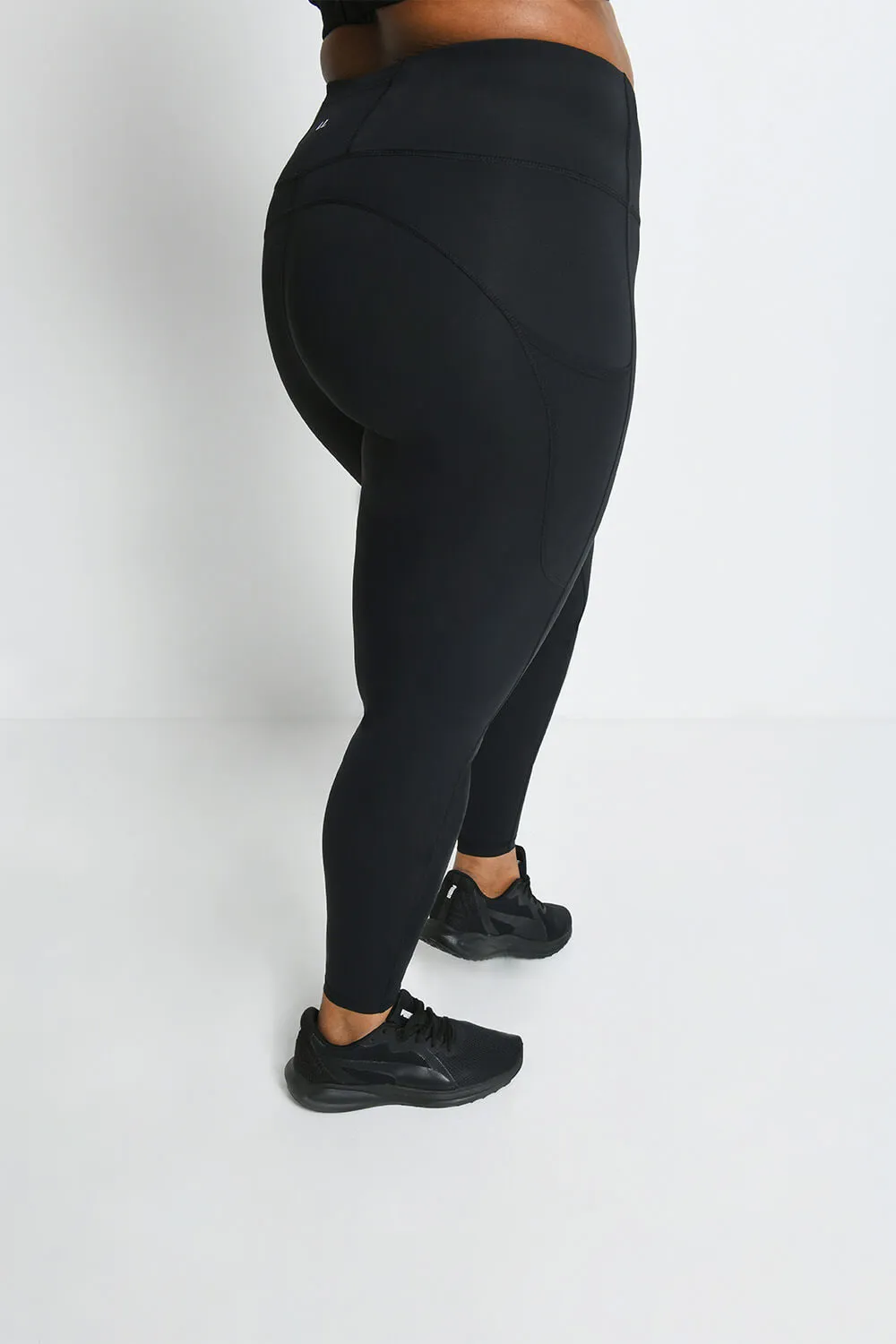 Curve Energise Full Length Sports Leggings - Midnight Black