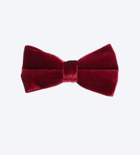 Dark Red Velvet Bow Tie