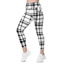 ELEVATED ESSENTIALS, THE PERFECT SIDE POCKET LEGGING WHITE CHECKS