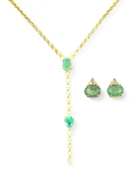 EMERALD NATURAL DIAMOND SET