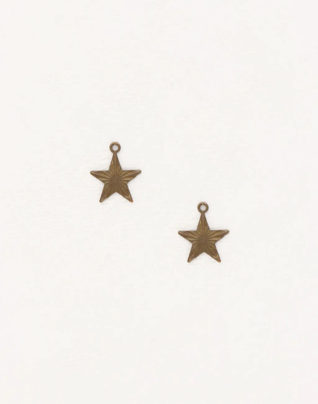 Etched Star Charm, 14x13mm, (2pcs)