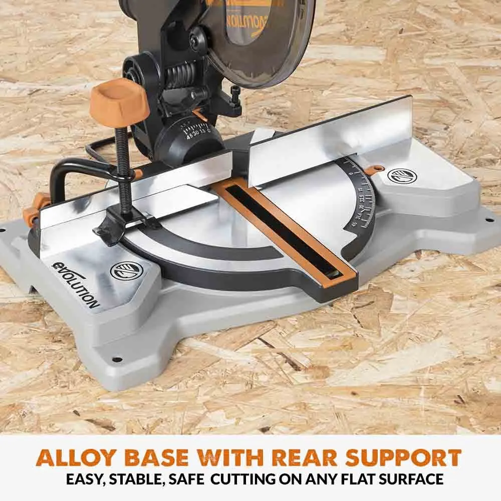 Evolution Cordless R185CMS-Li 7-1/4 in Compound Miter Saw 20V Li-Ion EXT Inc Multi-Material Blade