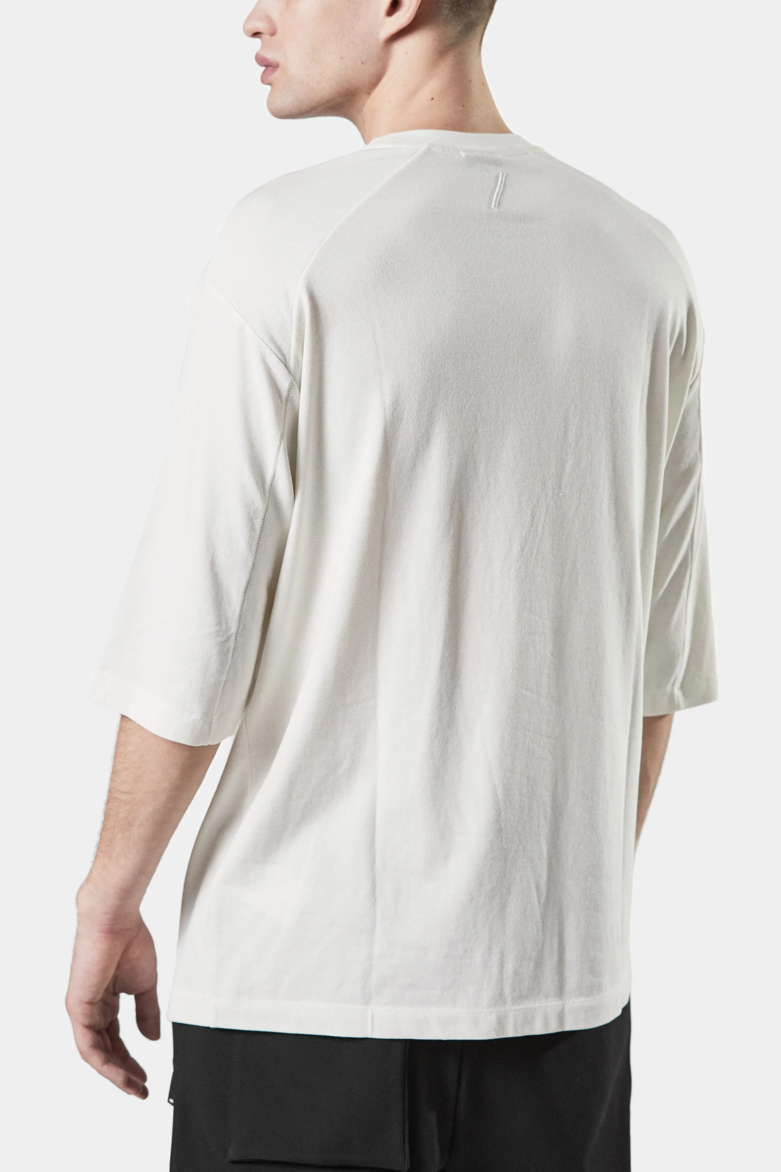 Extended sleeve jersey t-shirt, White