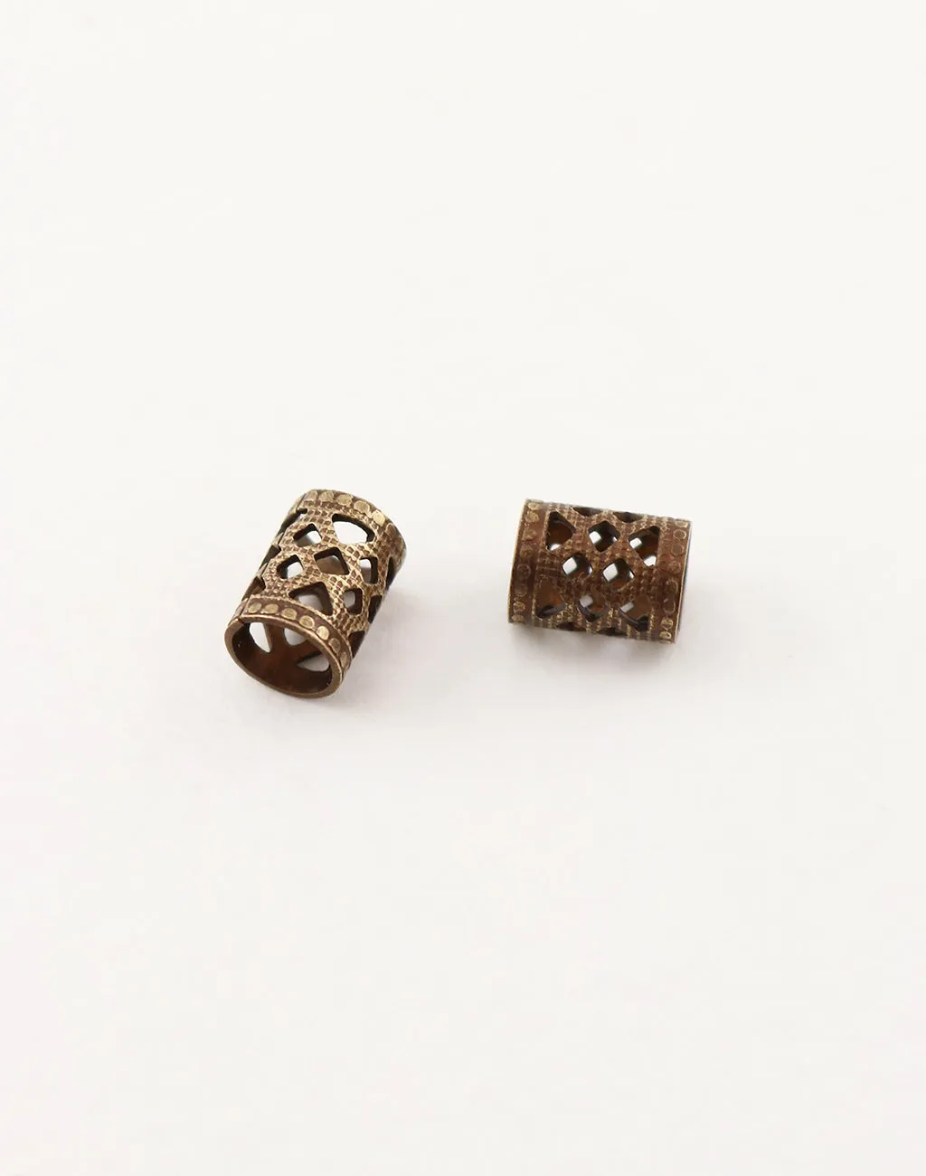 Filigree Tube Bead, 8x6mm, (2pcs)