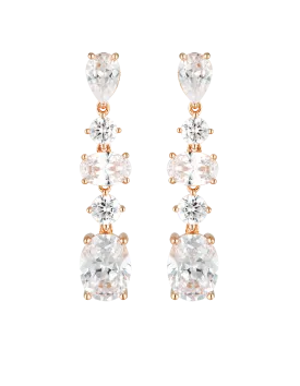 Georgini Iconic Bridal Christina Earrings - Rose Gold