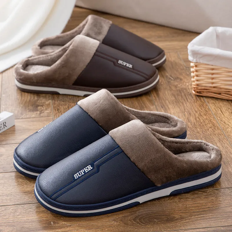 Groovywish Plus Size Winter Slippers Men Home Footwear