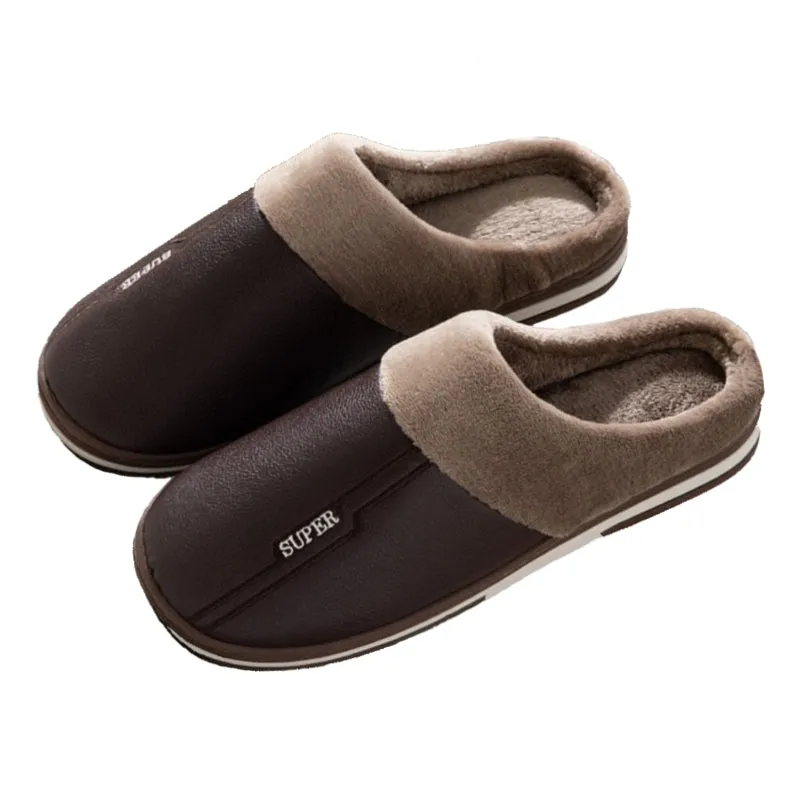 Groovywish Plus Size Winter Slippers Men Home Footwear